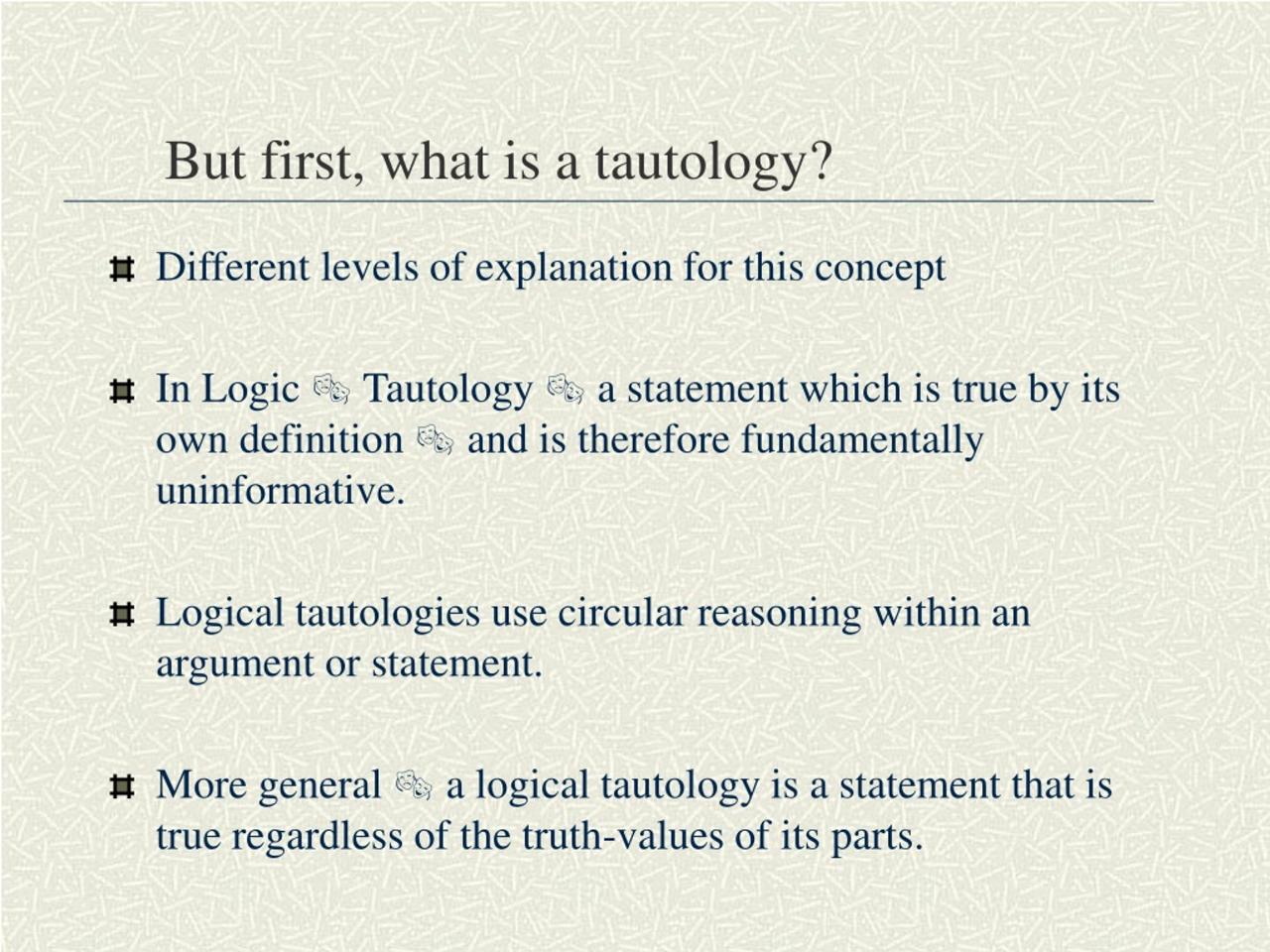 Tautological definition